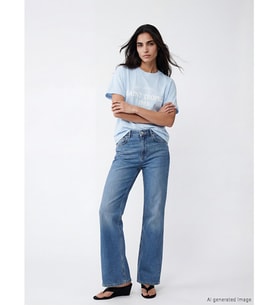 LCW Jeans İndigo Crop Flare Kadın Jean Pantolon