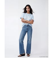 LCW Jeans İndigo Crop Flare Kadın Jean Pantolon