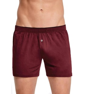 6 Adet Güryıldız Erkek Penye Düz Renk Havlu Bel Boxer Short 24509 (Bordo)