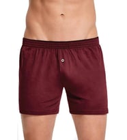 6 Adet Güryıldız Erkek Penye Düz Renk Havlu Bel Boxer Short 24509 (Bordo)