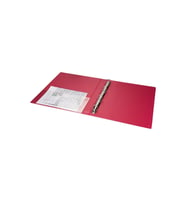 Evrak Sunum Tanıtım Firma Klasörü A4 Pvc 3 cm 4 Halkalı 200 Yaprak Kapasiteli Ring Binder File 27x32 cm (Kırmızı)