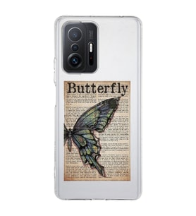 Xiaomi Mi 11T - 11T Pro Uyumlu Butterfly Tasarımlı Şeffaf Telefon Kılıfı