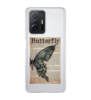 Xiaomi Mi 11T - 11T Pro Uyumlu Butterfly Tasarımlı Şeffaf Telefon Kılıfı