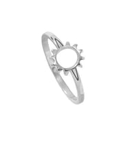 Chavin Çelik Silver Güneş Model Bayan Yüzük ev35by (Gri)