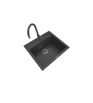POLEX Cristalüx Granit Eviye P-08+Swan-3 Antrasit