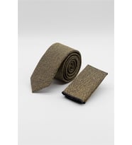 Sarı-Lacivert Desenli 6 Cm Kravat 1090255114