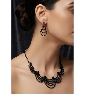 ZİRKON TAŞLI ABİYE KOLYE KÜPE SET