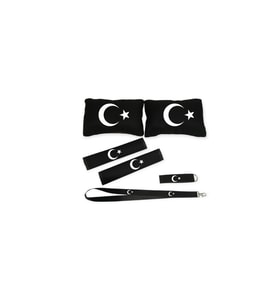 AYYILDIZ SİYAH BOYUN YASTIK EMNİYET KEMER PEDİ KONFOR SETİ HEDİYELİK