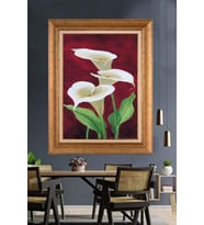 Altın Varaklı  Çerçeveli Paspartulu Tablo ndd1157 (Gold)