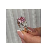 Gümüş Pembe Zirkon Taşlı Kadın Yüzük CSR2185778
