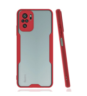 Xiaomi Redmi Note 10 Kılıf Platin Silikon - Kırmızı