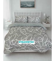 ETE HOMETEX ÇİFT KİŞİLİK LÜX WELSOFT YORGAN SETİ 195X215CM MİX GRİ 8696474232069