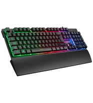 Rampage KB-RX77 RUNNER SİYAH USB Rainbow Aydınlatmalı Q Bilek Destekli Gaming Klavye