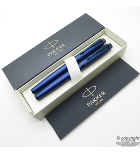 Parker IM Professional Mono Mavi Dolma Kalem + Roller Kalem Set  Parker Kalem  İsme Özel Kalem  Hediyelik Kalem
