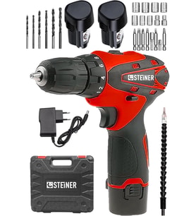 Steiner Alman Titan 36 V Sjs Çift Metal Şanzuman Çift Akülü Şarjlı Vidalama Matkap + 24 Parça Set
