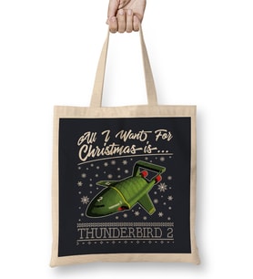 All I Want For Christmas Is Thunderbird 2 Thunderbirds Bez Çanta Uzun Saplı