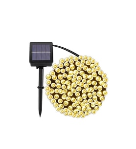 Solar 120 Ledli 10 Metre Gün Işığı Bahçe Aydınlatma Dekorasyon Güneş Enerjili Led Sarı Işık