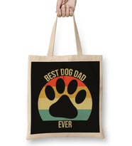 Vintage Best Dog Dad Ever Bez Çanta Uzun Saplı