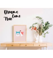 BK Home Come True Ahşap Duvar Yazısı (Siyah)