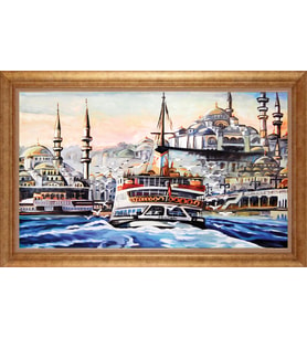 ALTIN ÇERÇEVELİ PASPARTULU TABLO CR905