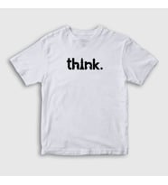 Presmono Unisex Çocuk Beyaz Think Chess Satranç T-Shirt 341510tt (Beyaz)