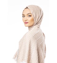 Jakar Dokuma Desen Jakarlı Modal Seri Şal Eşarp Askısı ile Birlikte 75x200 cm Kr