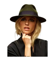 Mood Agenda Unisex Kaşe İçten Ayarlanabilir Panama Fötr Şapka (Haki)