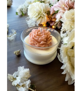 Çiçek Mum , Nişan , Söz , yenidoğan, baby shower , kavanoz çiçek mum