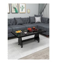 Tekerlekli Orta Sehpa 60x100cm Çalışma Masası Balkon Masası MDF