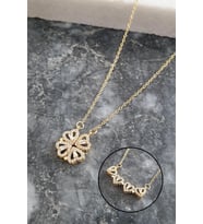 YONCA KOLYE MIKNATISLI AYRILABİLEN 925 AYAR GÜMÜŞ KOLYE, GOLD, GÜMÜŞ VE ROSE GOLD RENK (Gold)