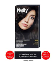 Nelly Jojoba ve Keratinli Saç Boyası 4.00 Orta Kestane