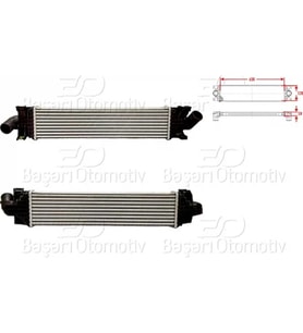 Ford Focus 2007-2015 Turbo Radyatörü Intercooler 600X128X50 3M5H9L440AA Wisco