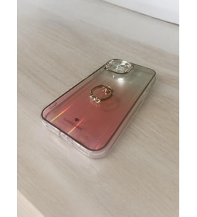 Phone 13 Pro Max Simli yüzüklü  telefon kılıfı (Kırmızı)