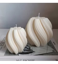 Sarmal Orta Boy Dekoratif Kokulu Doğal Mum