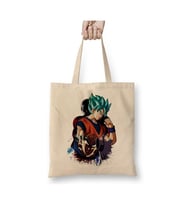Dragon Ball Z Goku Bez Çanta Uzun Saplı Alışveriş Çantası Plaj Çantası (Beyaz)