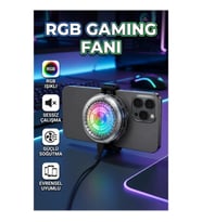 RGB Gaming Telefon Soğutucu Fan Sessiz Çalışan LED Işıklı Mobil Oyun Soğutma Aksesuarı