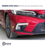 Honda Civic Krom Sis Farı Çerçevesi 2 parça 2021> P.Çelik