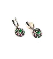 Swarovski taşlı gümüş küpe