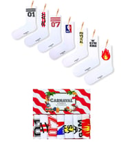 7'li Gym Spor Desenli Atletik Çorap Set 1045