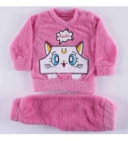 Kız Bebek Pembe Kedili Welsoft 2'li Peluş Takım