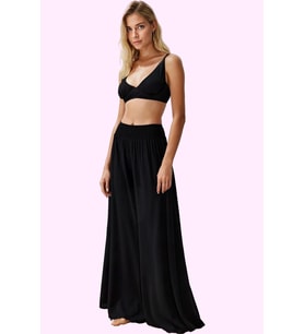 Kadın Moda Geniş Paça Dokuma Pantolon Yazlık Rahat Kesim Stilin Buluştuğu Yer