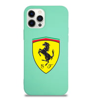 Apple iPhone 12 Pro Max  Lansman Kılıf Ferrari Tasarımlı Altı Kapalı İçi Kadife Kaplı  Kapak (Şeffaf)