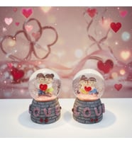 Love Tasarımlı Işıklı Mini Kar Küresi