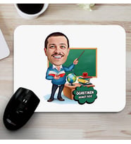 Erkek Öğretmene Hediye Karikatürlü Mouse Pad