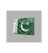Pakistan Bayrağı Cam Tablo 4mm Dayanıklı Temperli Cam, Pakistan Flag Glass Wall Art (Çok Renkli)