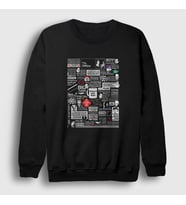 Presmono Unisex Siyah All Dizi The Office Sweatshirt 345027tt