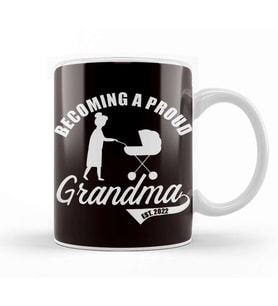 Proud Grandma 2022 Newborn Grandson Granddaughter Family Kupa Bardak Porselen