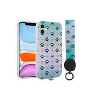 Apple iPhone 11 Uyumlu Kılıf Desenli El Askılı İpli Zore Arte Silikon Kapak (Model 10)