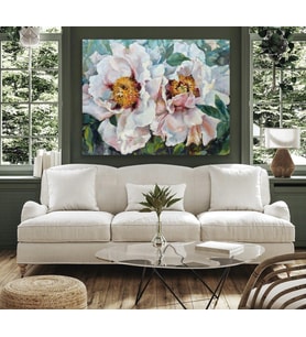 Tablolife Kır Çiçeği Yağlı Boya Dokulu Tablo 100X150,Çerçeve;Siyah