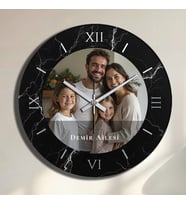 Kişiye Özel Tek Resimli Estetik Ve Modern Ahşap Duvar Saati ( 5 mm  Kalınlığında )